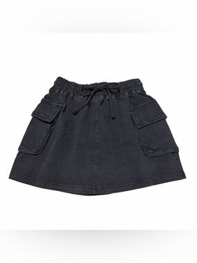 Mono B Women's Utility Cargo Skirt | Mineral Wash Black | Size Small